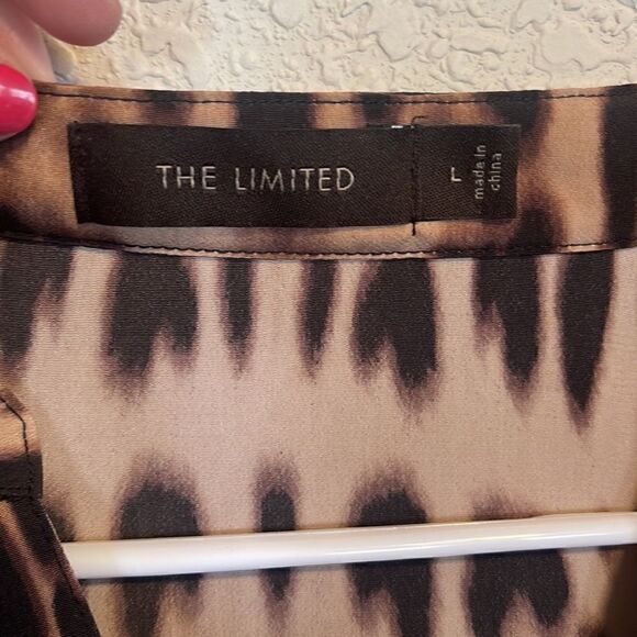 The Limited- Button Front Short Sheath Leopard Cheetah Dress, Size Large - Picture 2 of 7